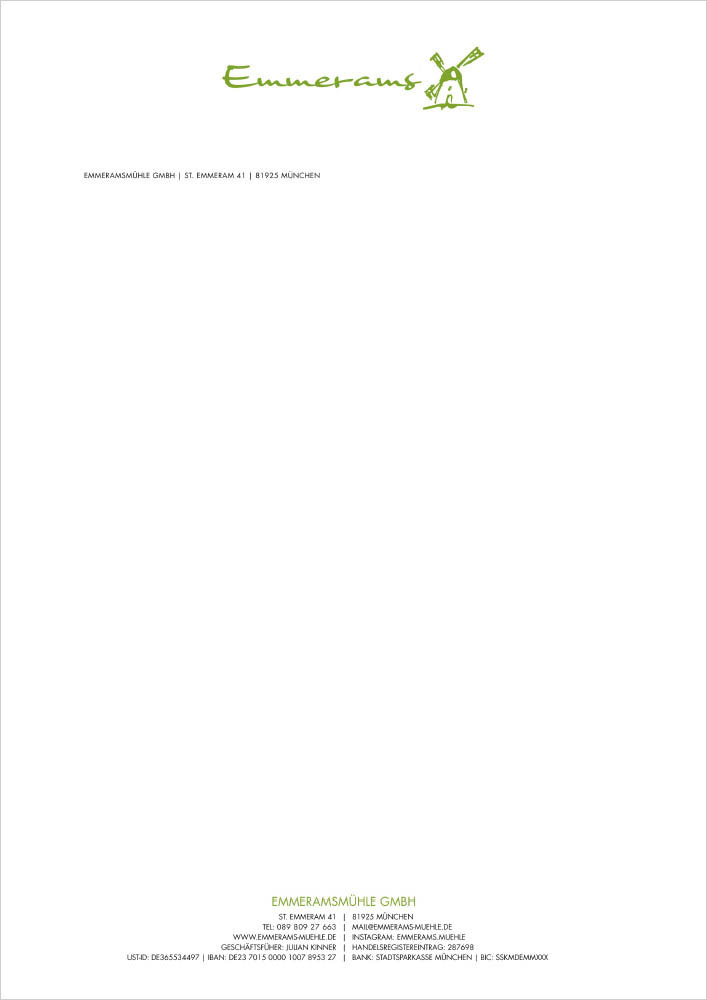 Briefpapier | Digitale Wordvorlage · Emmeramsmühle