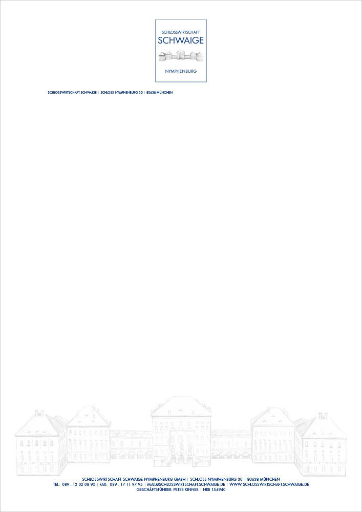 Briefpapier | Digitale Wordvorlage · Schlosswirtschaft Schwaige